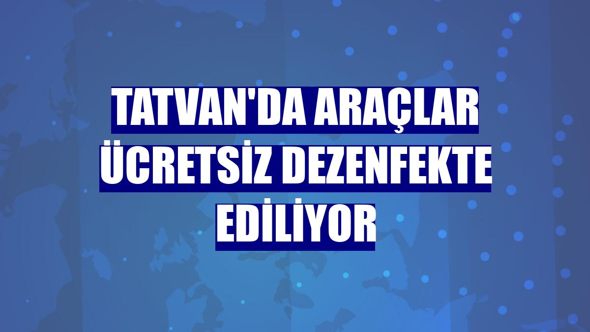 Tatvan'da araçlar ücretsiz dezenfekte ediliyor