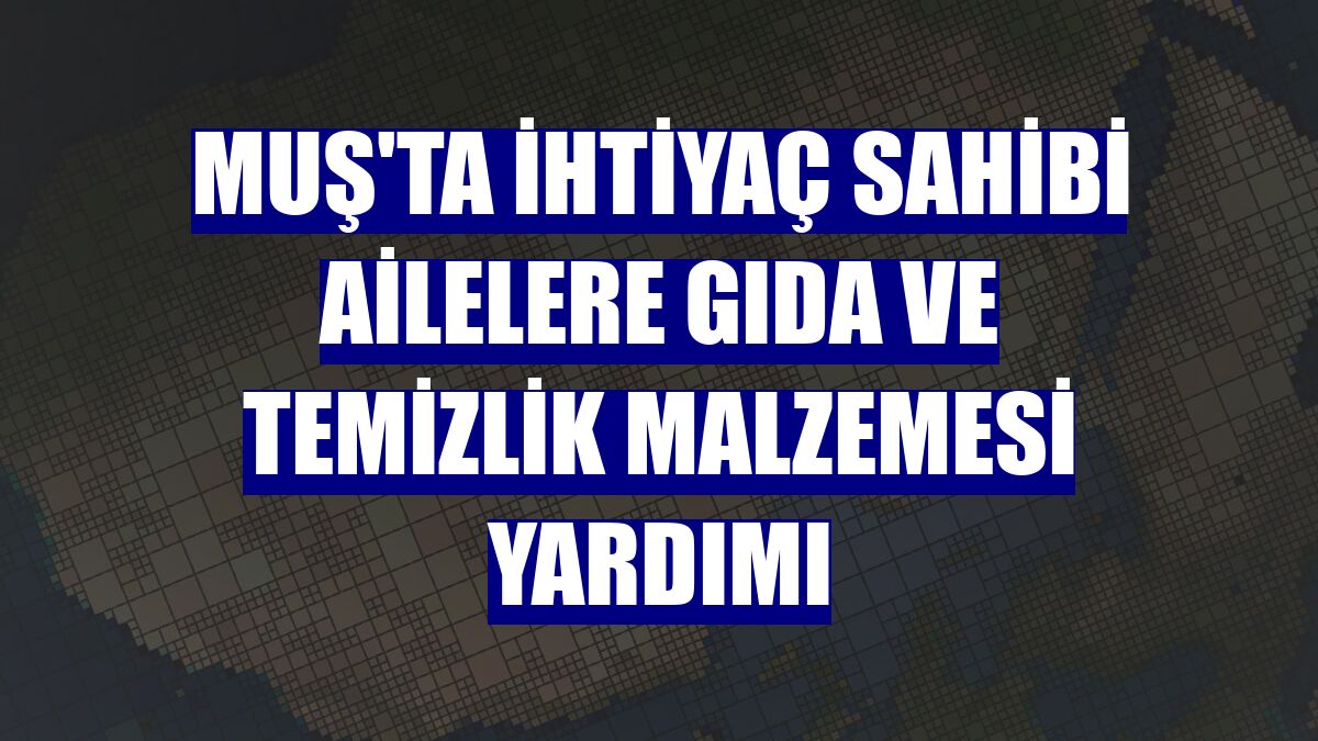 Muş'ta ihtiyaç sahibi ailelere gıda ve temizlik malzemesi yardımı