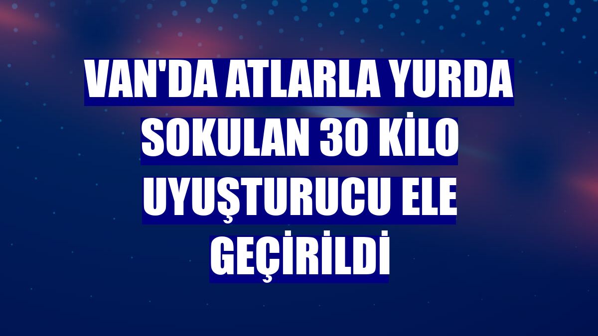 Van'da atlarla yurda sokulan 30 kilo uyuşturucu ele geçirildi