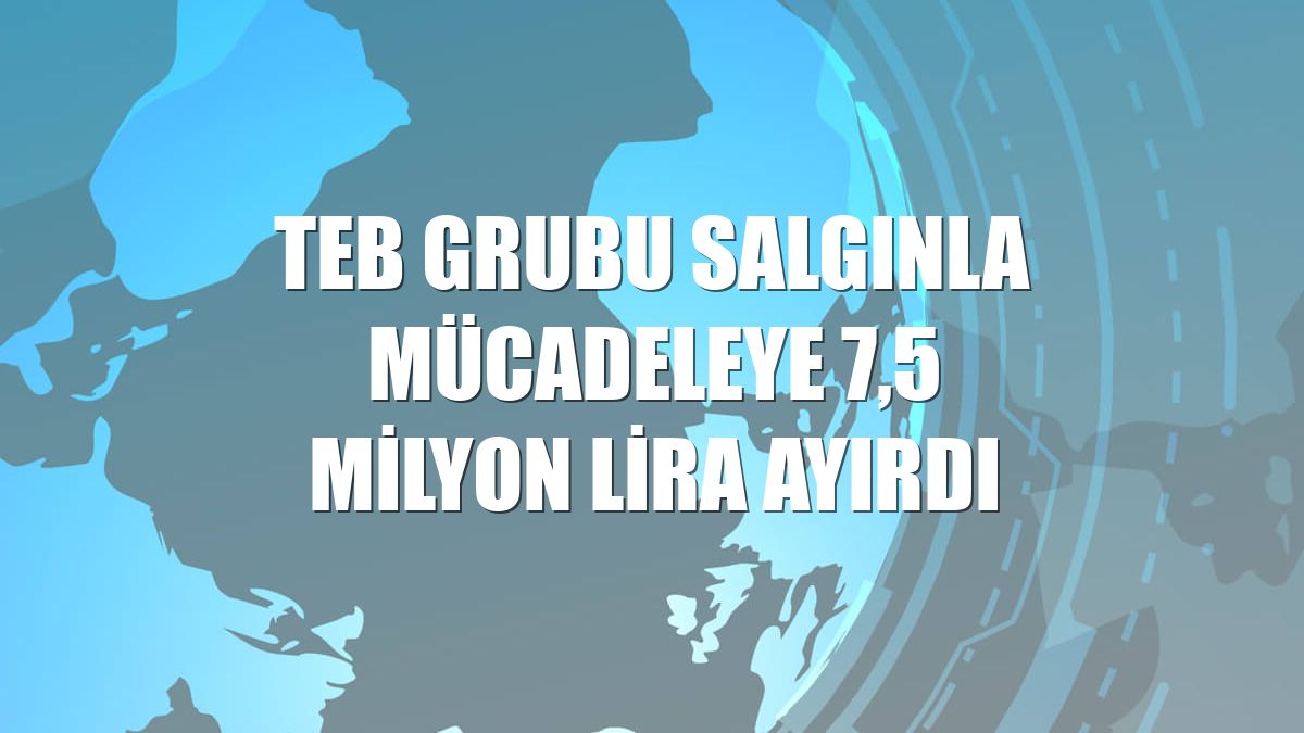 TEB Grubu salgınla mücadeleye 7,5 milyon lira ayırdı