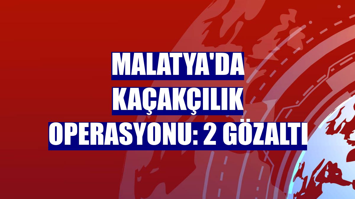 Malatya'da kaçakçılık operasyonu: 2 gözaltı