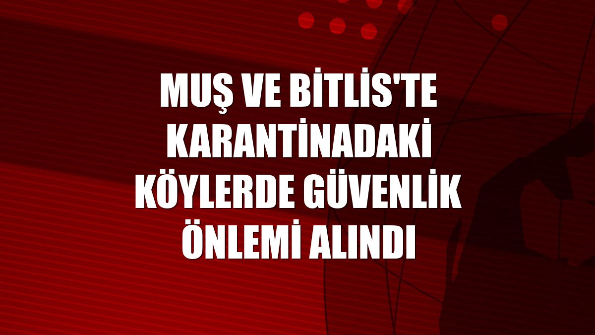 Muş ve Bitlis'te karantinadaki köylerde güvenlik önlemi alındı