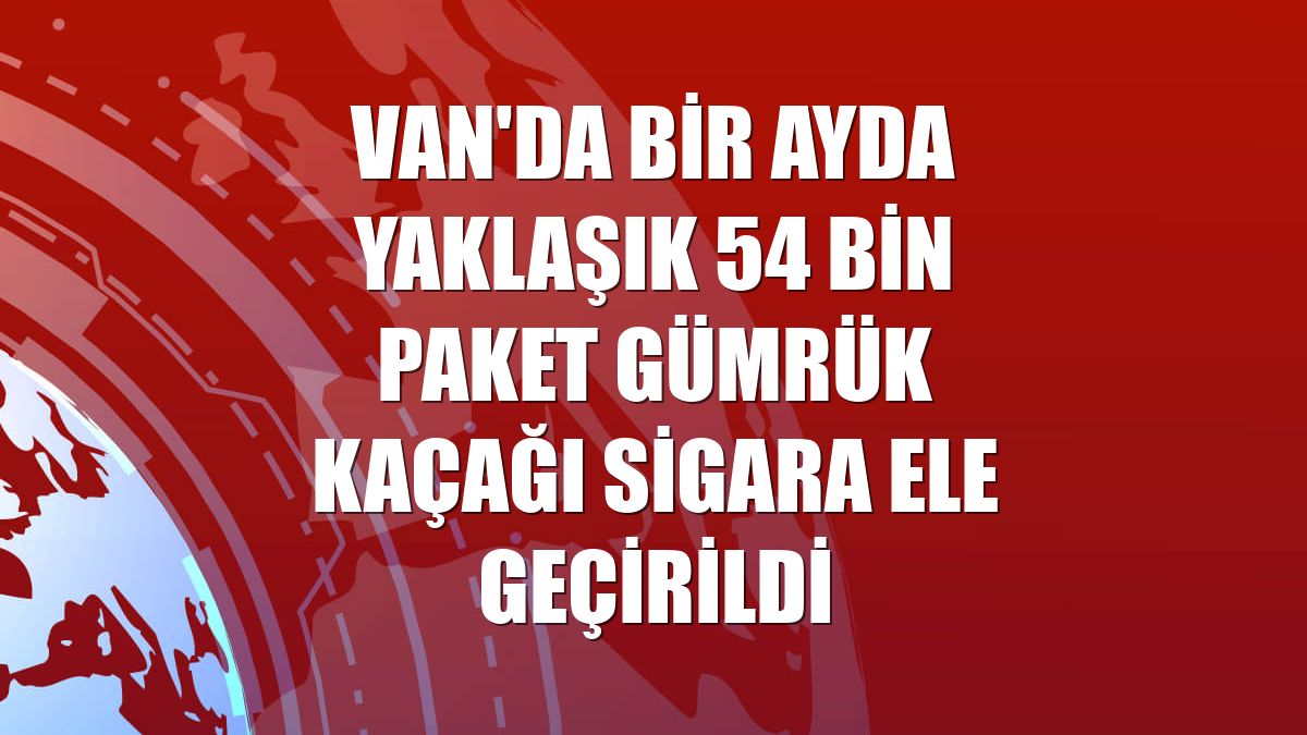 Van'da bir ayda yaklaşık 54 bin paket gümrük kaçağı sigara ele geçirildi
