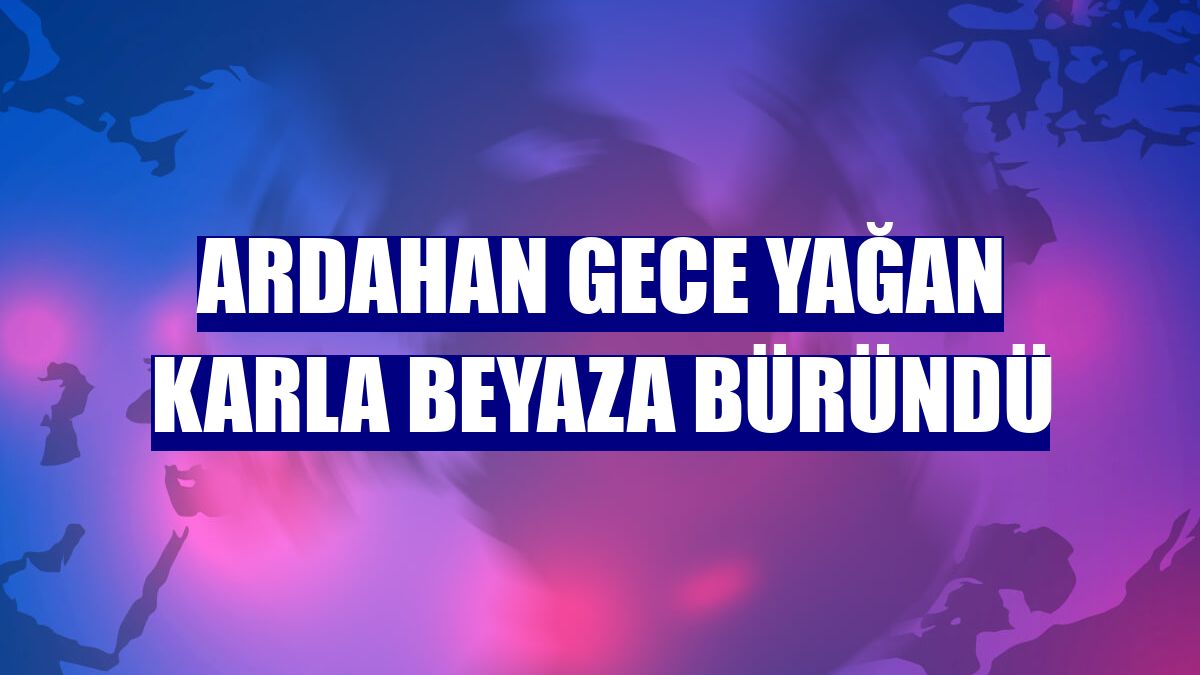 Ardahan gece yağan karla beyaza büründü