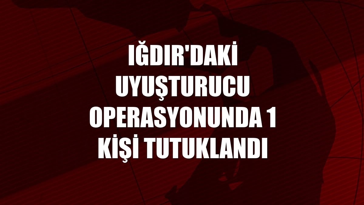 Iğdır'daki uyuşturucu operasyonunda 1 kişi tutuklandı