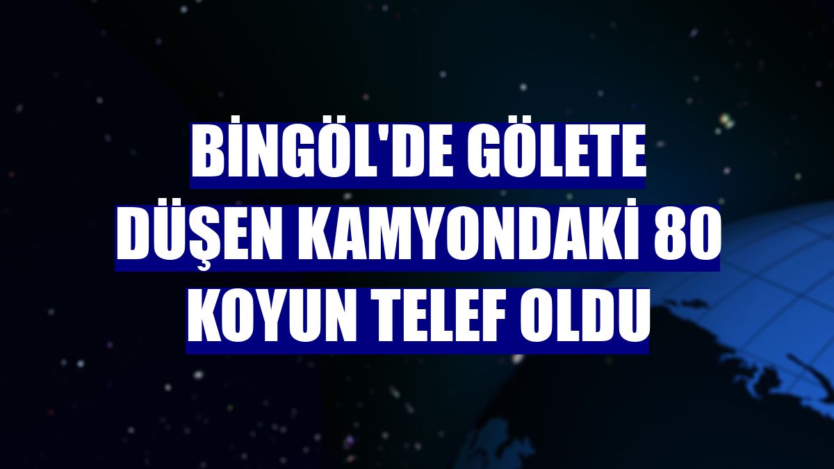 Bingöl'de gölete düşen kamyondaki 80 koyun telef oldu