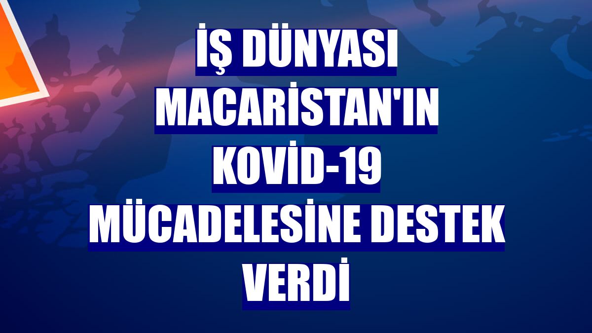İş dünyası Macaristan'ın Kovid-19 mücadelesine destek verdi