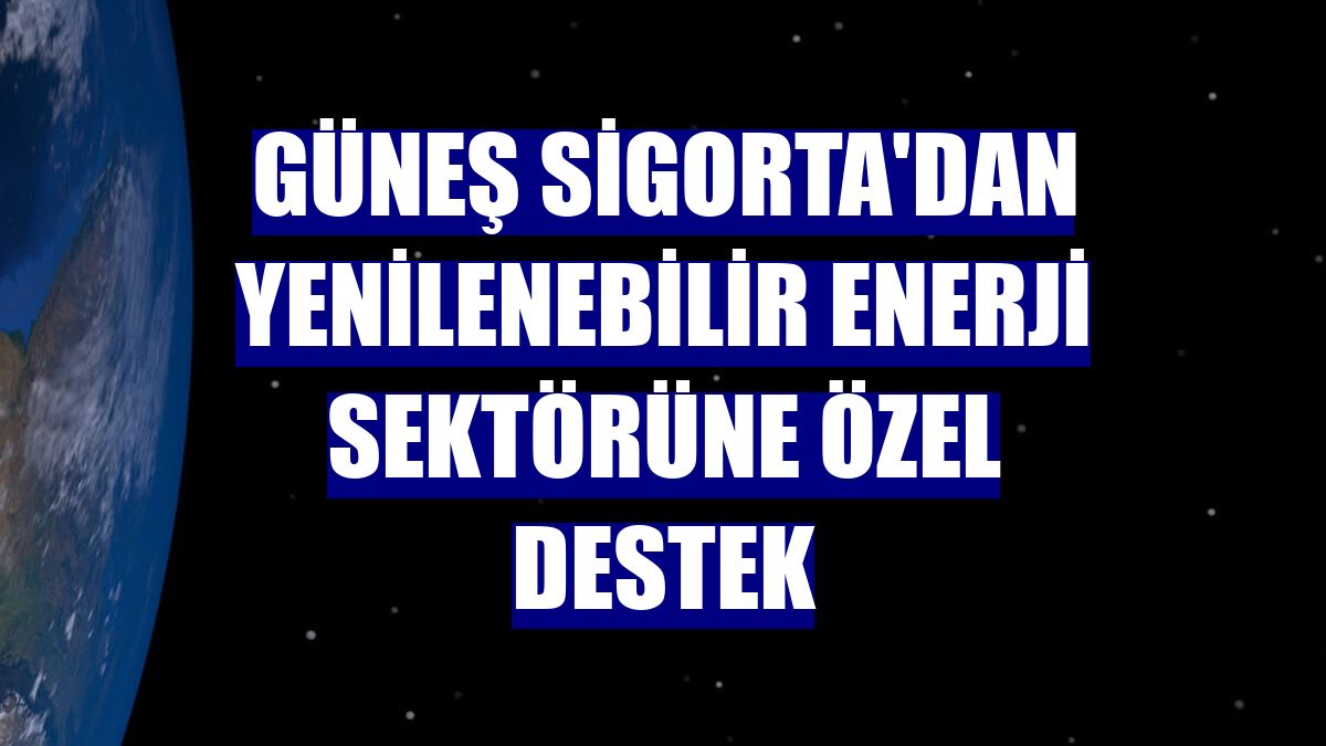 Güneş Sigorta'dan yenilenebilir enerji sektörüne özel destek