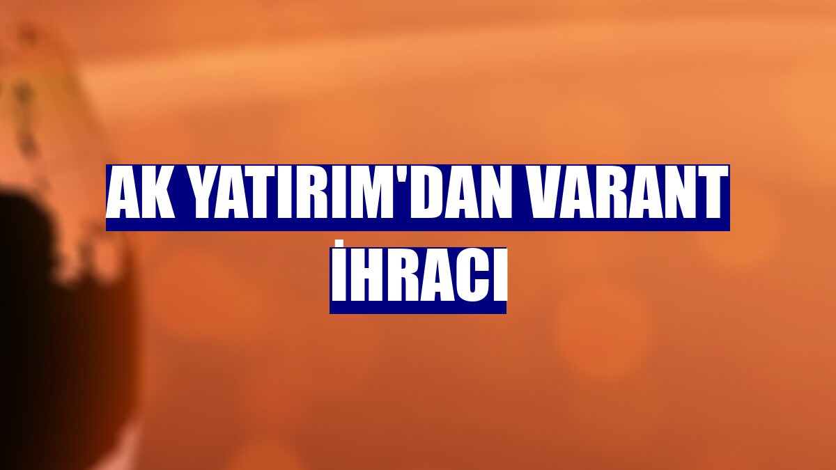 Ak Yatırım'dan varant ihracı