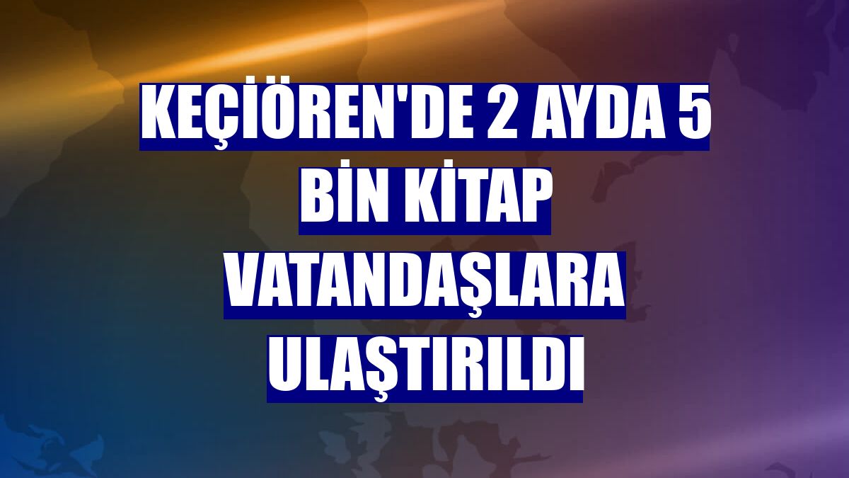 Keçiören'de 2 ayda 5 bin kitap vatandaşlara ulaştırıldı