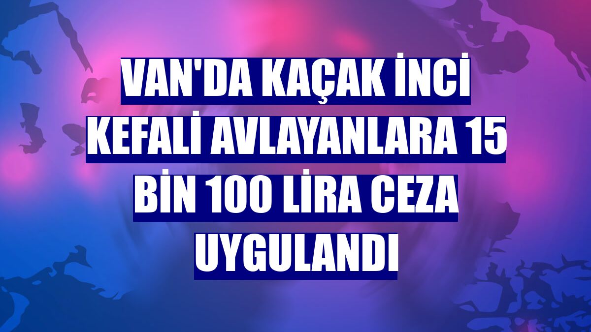 Van'da kaçak inci kefali avlayanlara 15 bin 100 lira ceza uygulandı