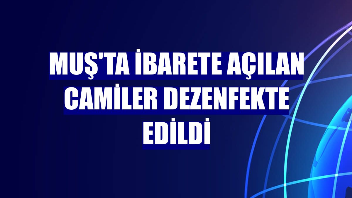 Muş'ta ibarete açılan camiler dezenfekte edildi