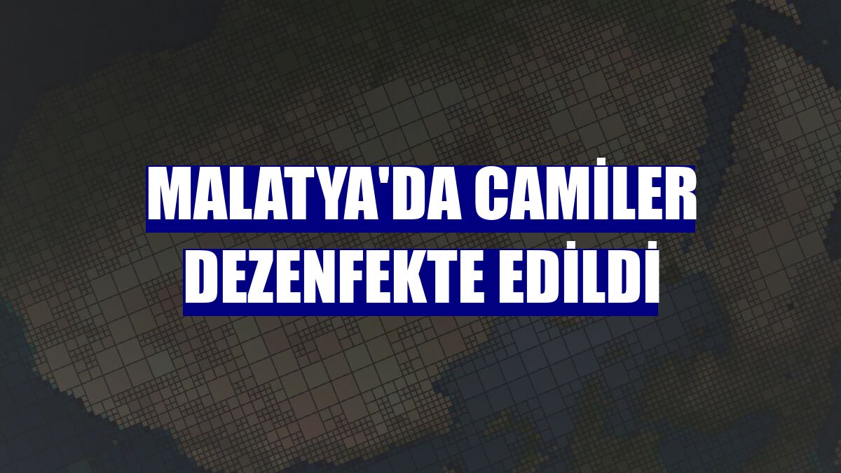 Malatya'da camiler dezenfekte edildi