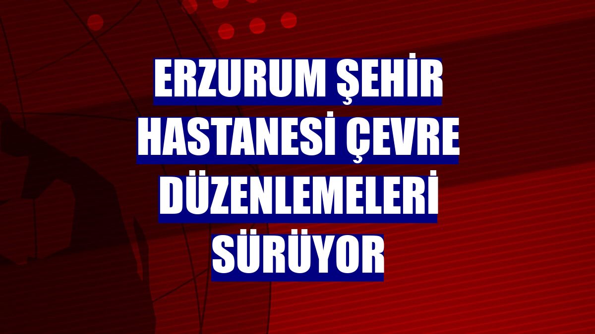 Erzurum Şehir Hastanesi çevre düzenlemeleri sürüyor