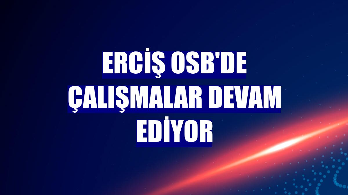 Erciş OSB'de çalışmalar devam ediyor