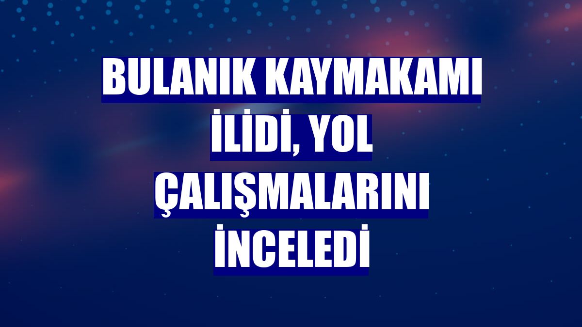 Bulanık Kaymakamı İlidi, yol çalışmalarını inceledi