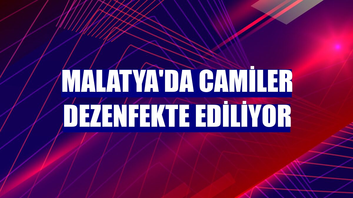 Malatya'da camiler dezenfekte ediliyor