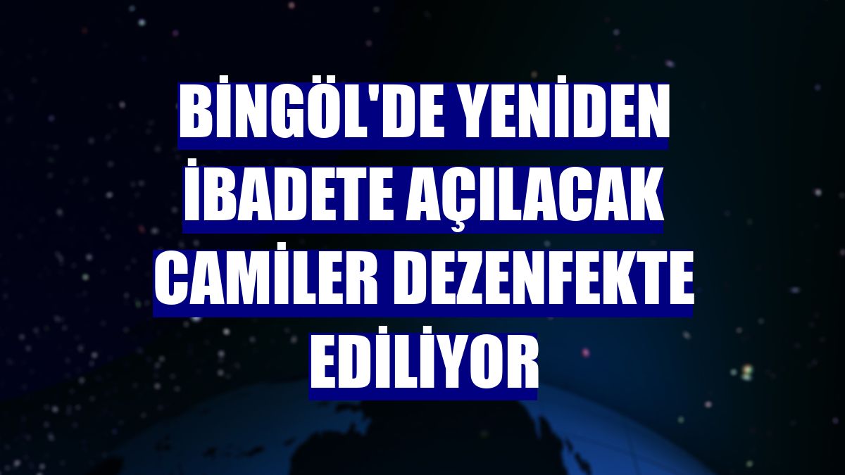Bingöl'de yeniden ibadete açılacak camiler dezenfekte ediliyor