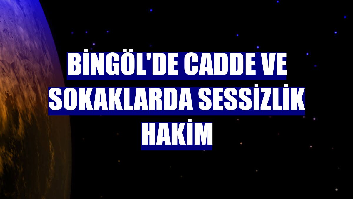 Bingöl'de cadde ve sokaklarda sessizlik hakim