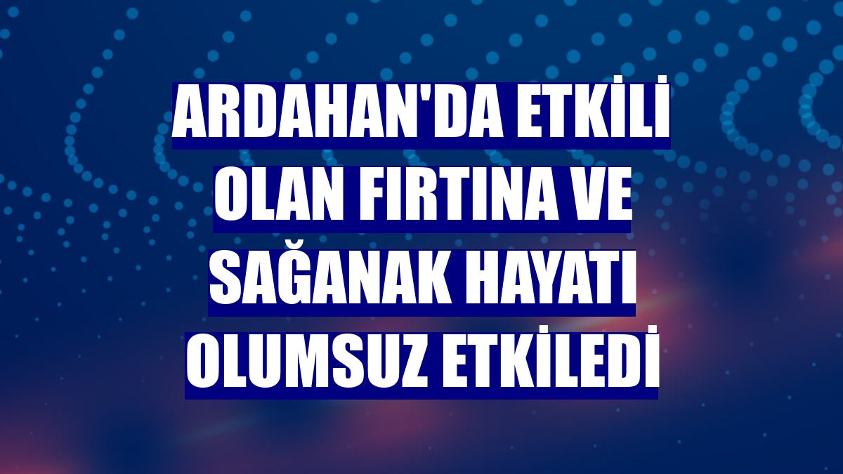 Ardahan'da etkili olan fırtına ve sağanak hayatı olumsuz etkiledi