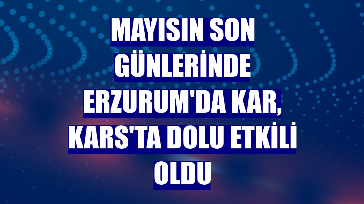 Mayısın son günlerinde Erzurum'da kar, Kars'ta dolu etkili oldu