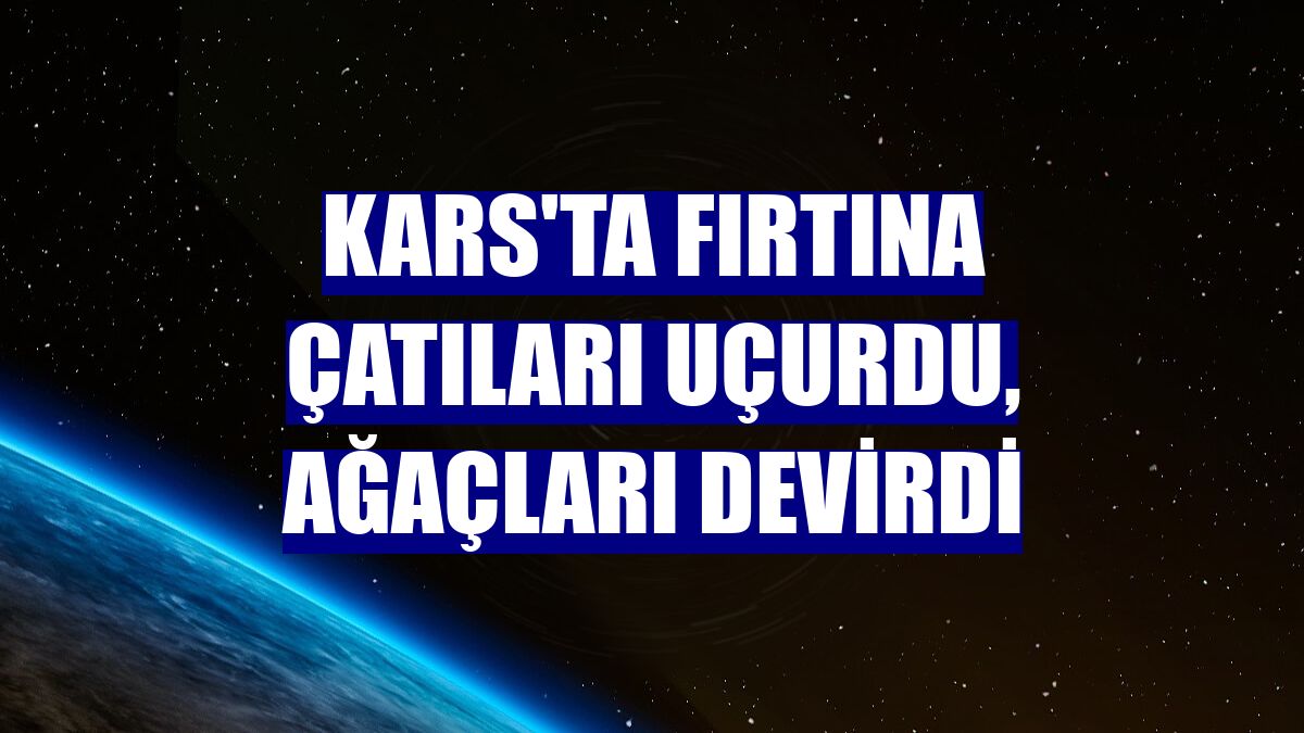 Kars'ta fırtına çatıları uçurdu, ağaçları devirdi