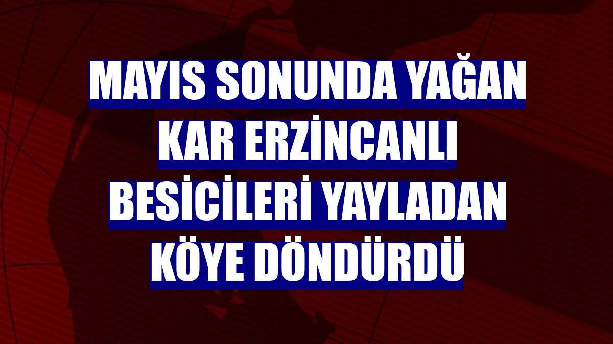 Mayıs sonunda yağan kar Erzincanlı besicileri yayladan köye döndürdü