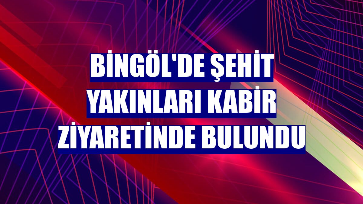 Bingöl'de şehit yakınları kabir ziyaretinde bulundu