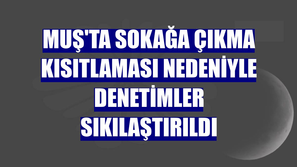Muş'ta sokağa çıkma kısıtlaması nedeniyle denetimler sıkılaştırıldı