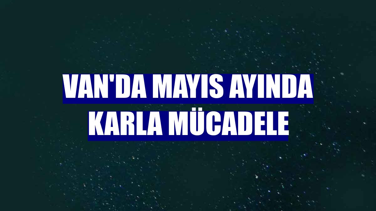 Van'da mayıs ayında karla mücadele