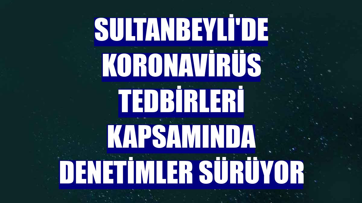 Sultanbeyli'de koronavirüs tedbirleri kapsamında denetimler sürüyor