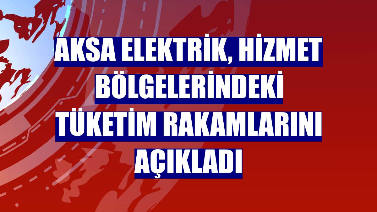 Aksa Elektrik, hizmet bölgelerindeki tüketim rakamlarını açıkladı