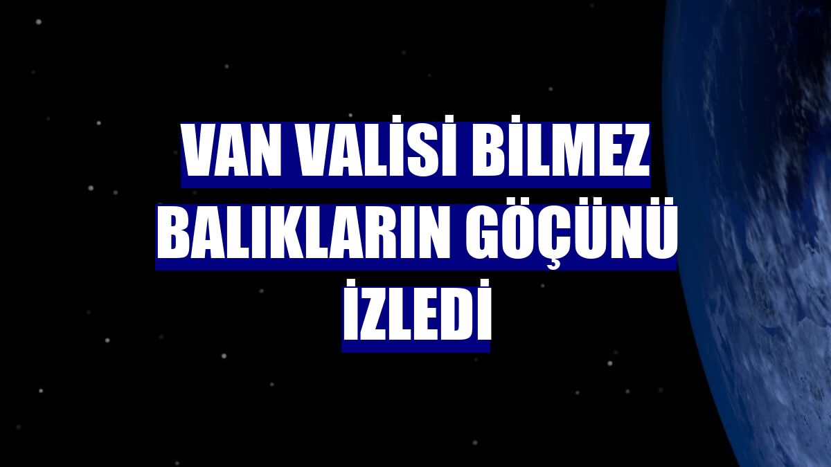 Van Valisi Bilmez balıkların göçünü izledi