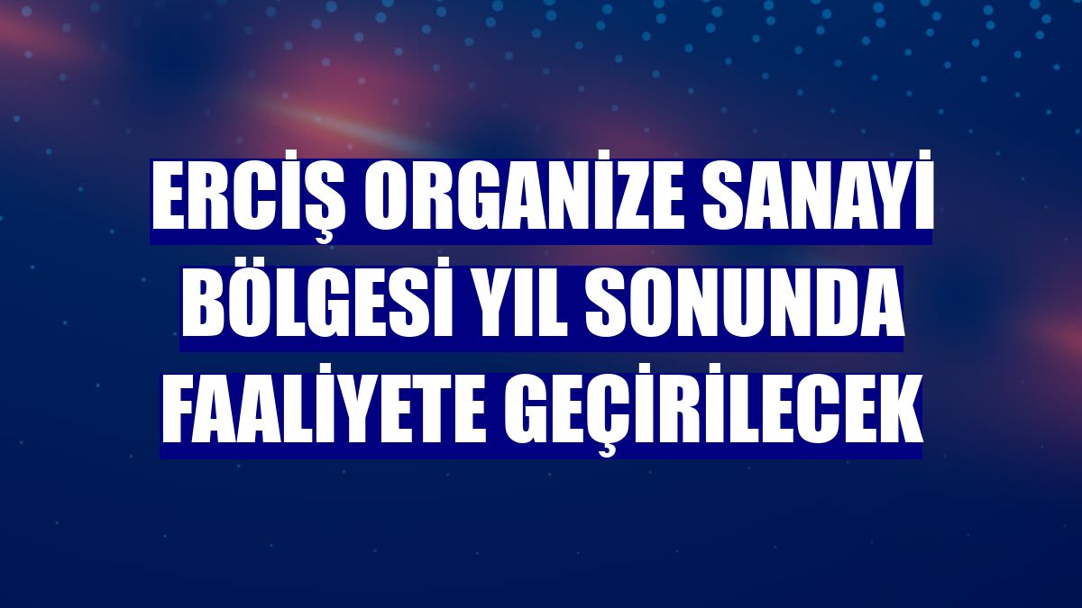 Erciş Organize Sanayi Bölgesi yıl sonunda faaliyete geçirilecek