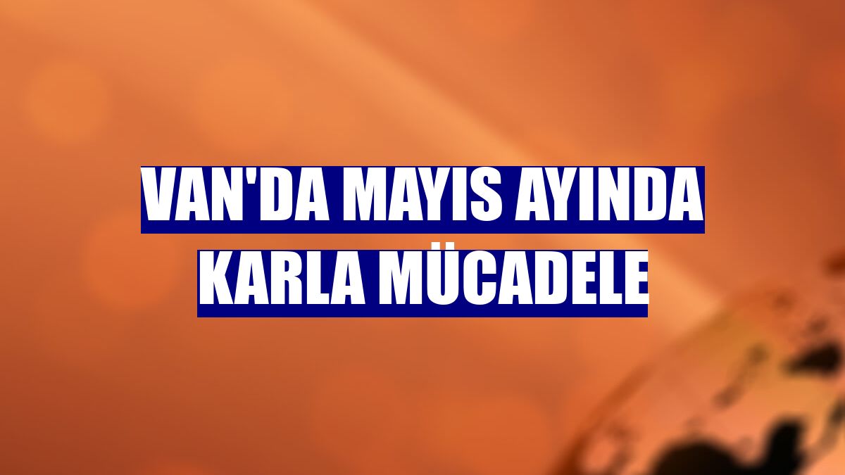 Van'da mayıs ayında karla mücadele