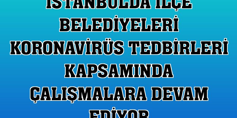 İstanbul'da ilçe belediyeleri koronavirüs tedbirleri kapsamında çalışmalara devam ediyor