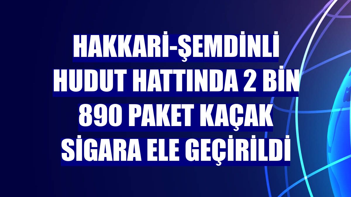 Hakkari-Şemdinli hudut hattında 2 bin 890 paket kaçak sigara ele geçirildi