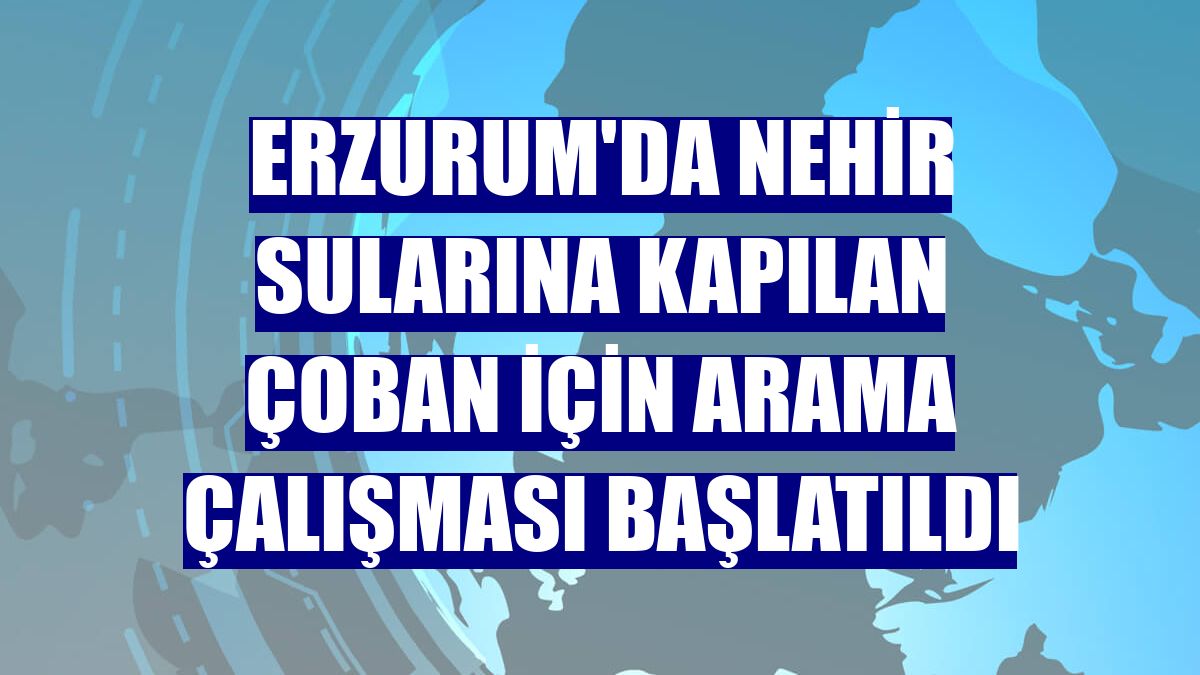 Erzurum'da nehir sularına kapılan çoban için arama çalışması başlatıldı