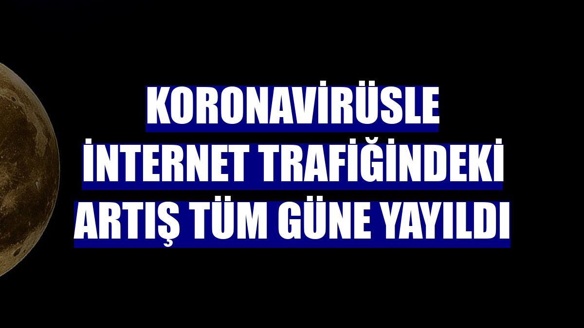 Koronavirüsle internet trafiğindeki artış tüm güne yayıldı