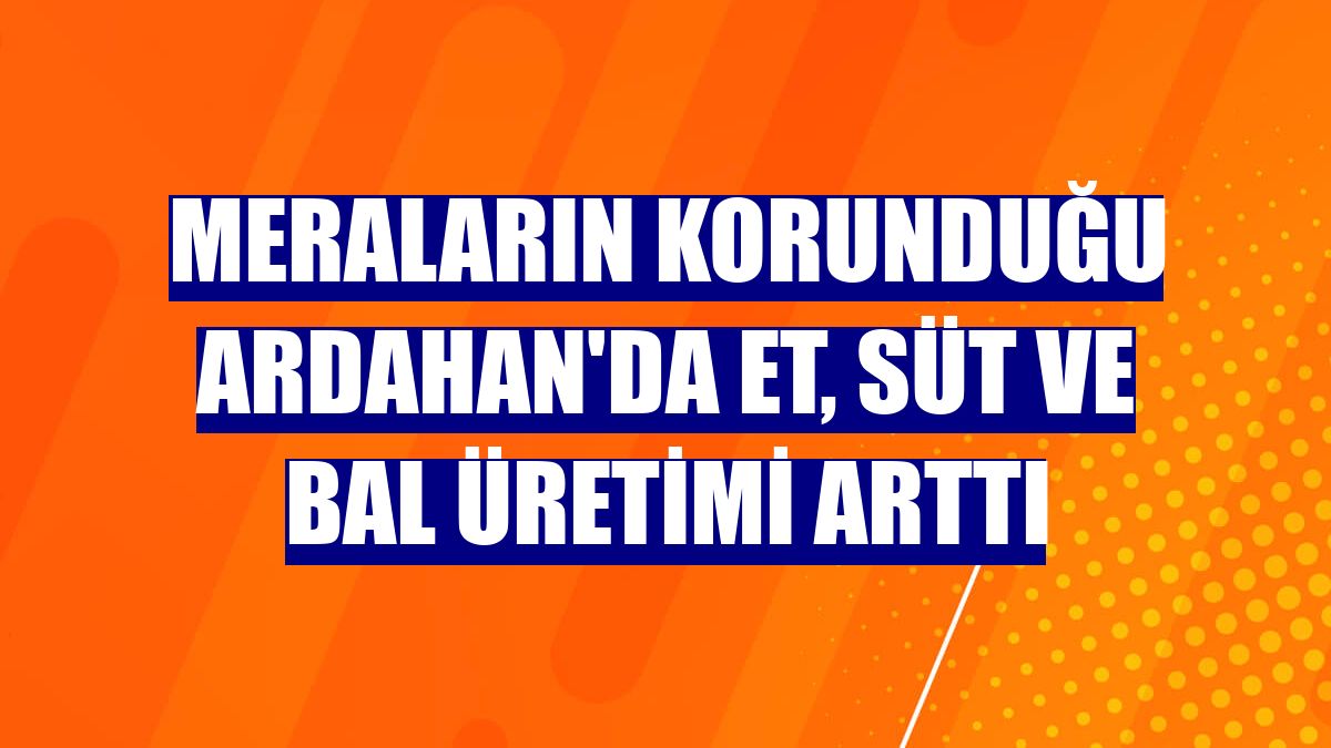 Meraların korunduğu Ardahan'da et, süt ve bal üretimi arttı