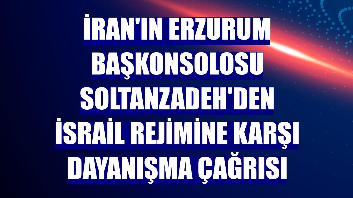 İran'ın Erzurum Başkonsolosu Soltanzadeh'den İsrail rejimine karşı dayanışma çağrısı