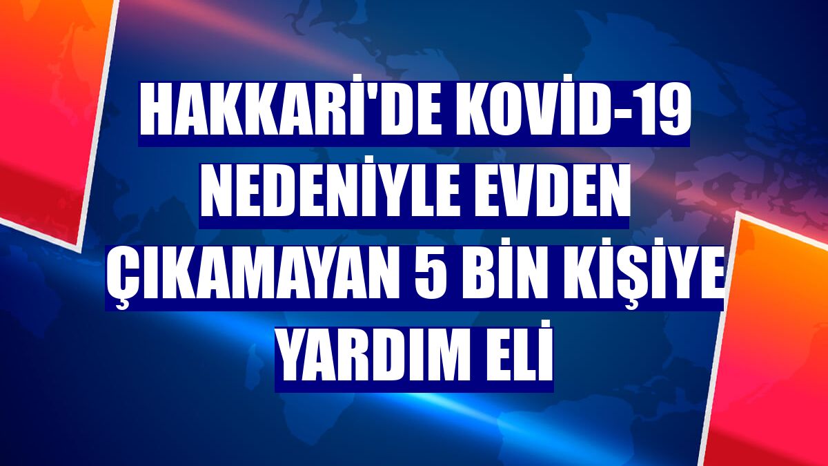 Hakkari'de Kovid-19 nedeniyle evden çıkamayan 5 bin kişiye yardım eli