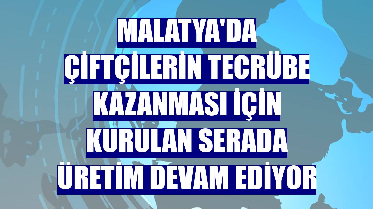 Malatya'da çiftçilerin tecrübe kazanması için kurulan serada üretim devam ediyor
