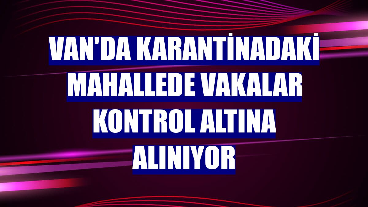 Van'da karantinadaki mahallede vakalar kontrol altına alınıyor