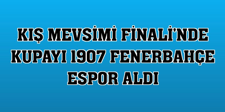 Kış Mevsimi Finali'nde kupayı 1907 Fenerbahçe Espor aldı