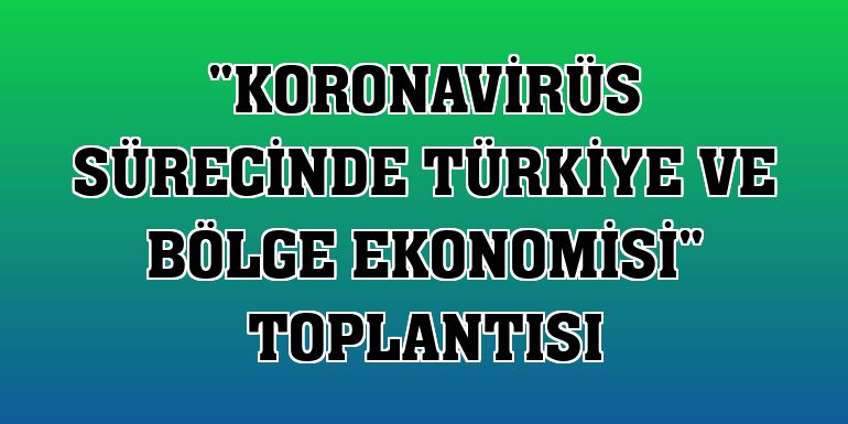 'Koronavirüs Sürecinde Türkiye ve Bölge Ekonomisi' toplantısı