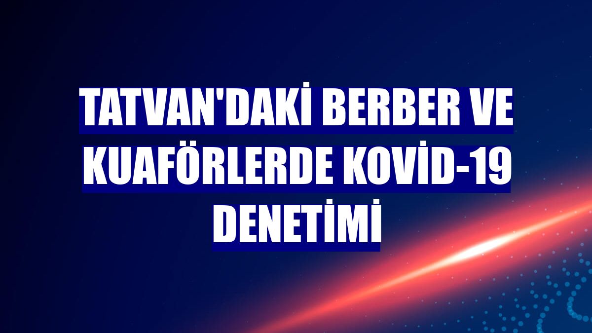 Tatvan'daki berber ve kuaförlerde Kovid-19 denetimi