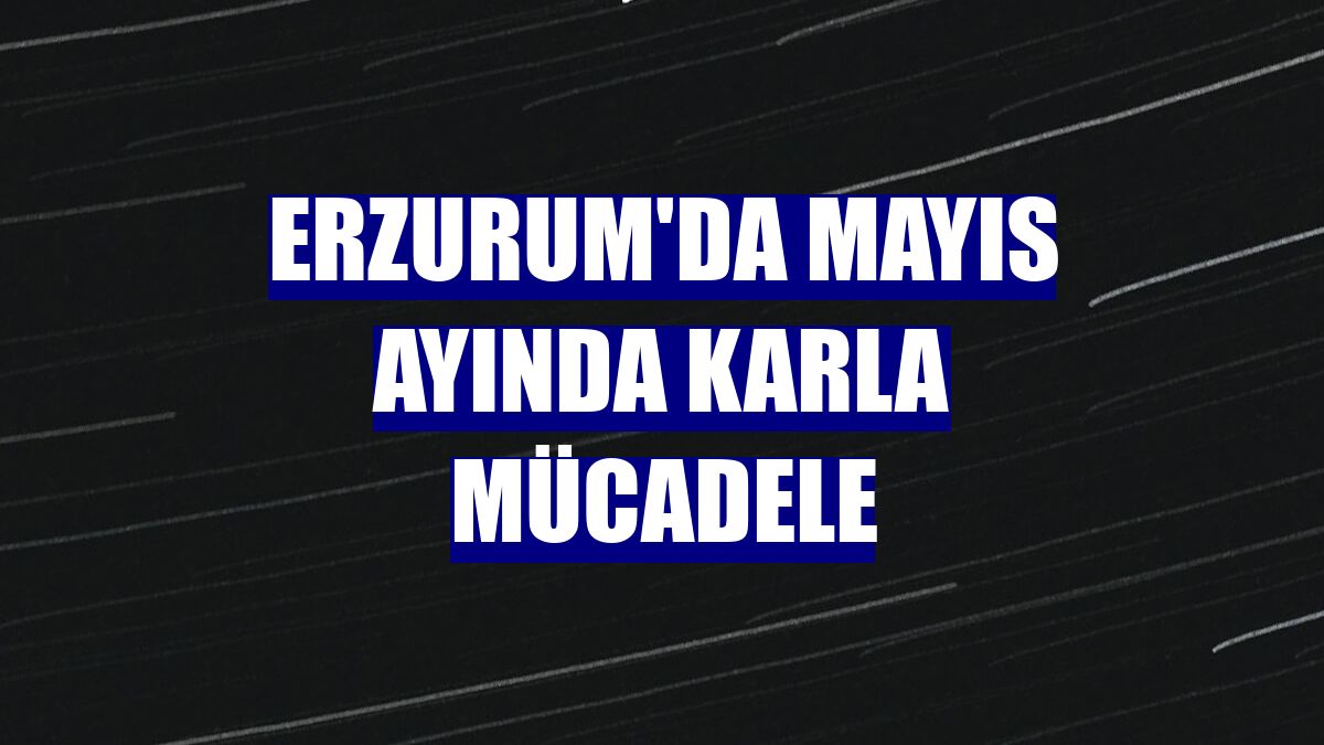 Erzurum'da mayıs ayında karla mücadele