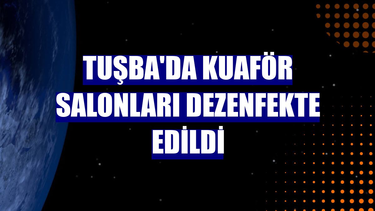 Tuşba'da kuaför salonları dezenfekte edildi