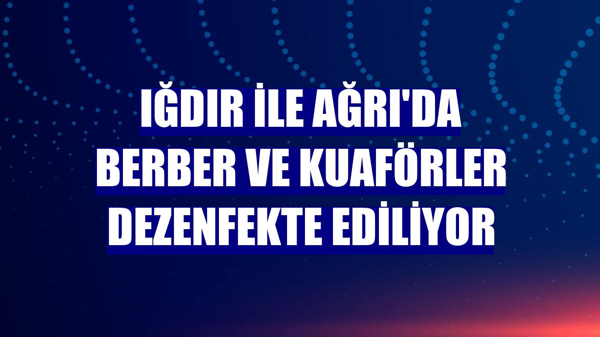 Iğdır ile Ağrı'da berber ve kuaförler dezenfekte ediliyor